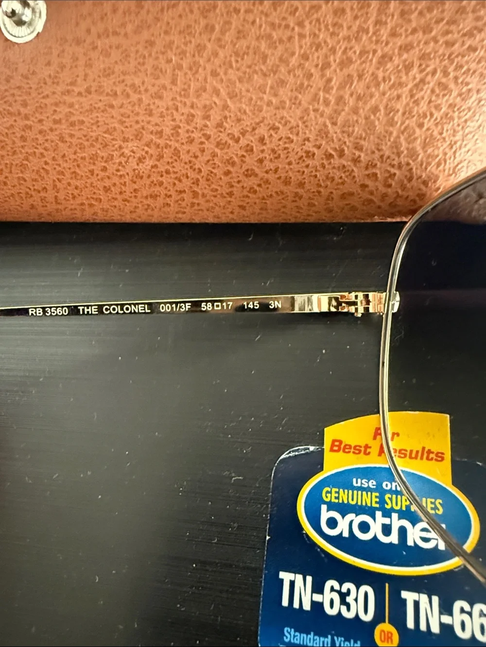 Ray-ban “colonel” gradient  blue / gold non polar sunglasses